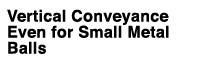 Vertical Conveyance Even for Small Metal Balls